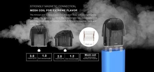 【在庫完売次第 販売終了】在庫ラスト2個★即納可能【超軽量・コンパクト】Aspire Minican POD｜持ち運び最適・吸うだけ簡単VAPE★アスパイア ミニカン ポッド システム キット