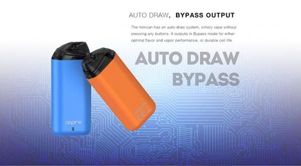 【在庫完売次第 販売終了】在庫ラスト2個★即納可能【超軽量・コンパクト】Aspire Minican POD｜持ち運び最適・吸うだけ簡単VAPE★アスパイア ミニカン ポッド システム キット