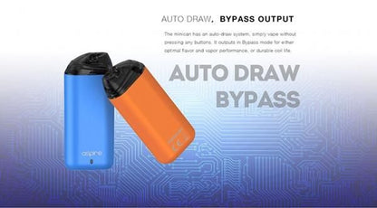 【在庫完売次第 販売終了】在庫ラスト2個★即納可能【超軽量・コンパクト】Aspire Minican POD｜持ち運び最適・吸うだけ簡単VAPE★アスパイア ミニカン ポッド システム キット