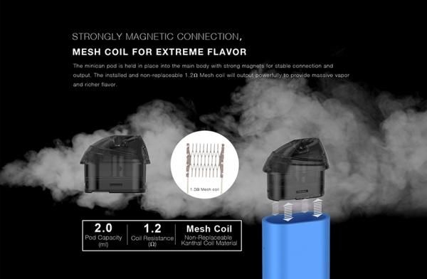 【在庫完売次第 販売終了】在庫ラスト2個★即納可能【超軽量・コンパクト】Aspire Minican POD｜持ち運び最適・吸うだけ簡単VAPE★アスパイア ミニカン ポッド システム キット