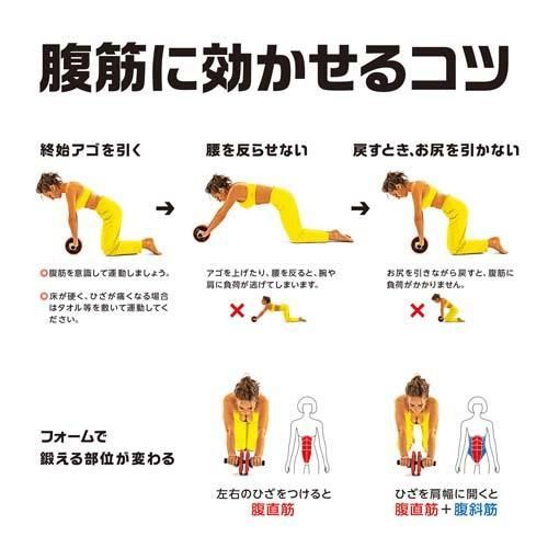【在庫あり★即納可能】SAKURAI erugam 腹筋ローラー いくぜ腹筋女 赤ローラー