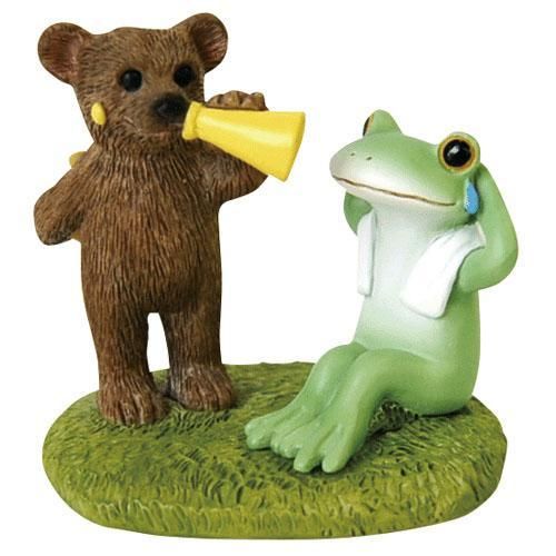 【在庫あり★即納可能】コポー 腹筋するカエルとスパルタなクマ Copeau★風水★金運【新品】【蛙/カエル/かえる】【置物】【キャラクターグッズ★雑貨】