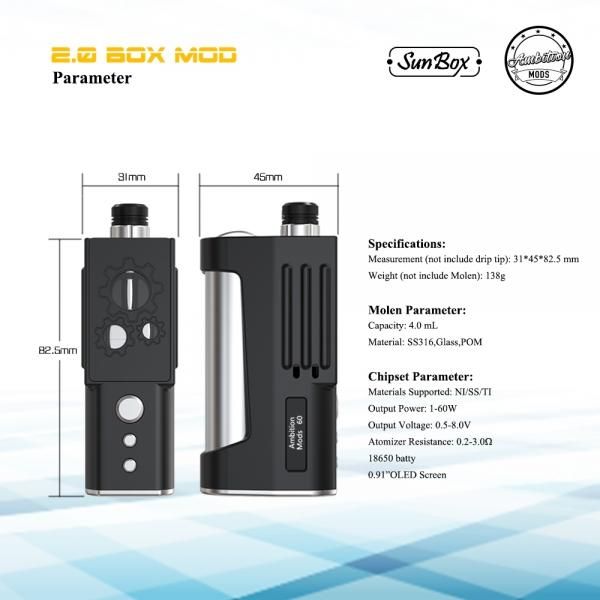 赤字上等★激安セール【在庫あり★即納可能】Ambition Mods 2.0 BOX MOD 交換用ガラス★アンビションモッズ 2.0ボックスモッド用