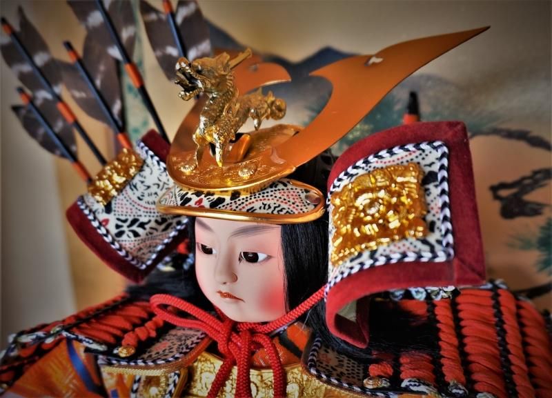 【在庫ラスト1個★即納可能】紫峰作 初陣 10号ケース★端午の節句人形 五月人形【新品】