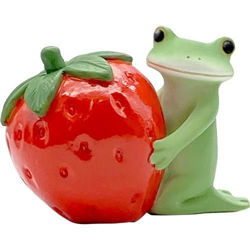 【在庫あり★即納可能】コポー いちごとカエル Copeau★風水★金運【新品】【蛙/カエル/かえる】【置物】【キャラクターグッズ★雑貨】