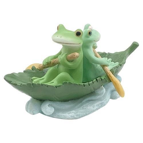 【在庫あり★即納可能】コポー カップル葉っぱボート Copeau★風水★金運【新品】【蛙/カエル/かえる】【置物】【キャラクターグッズ★雑貨】
