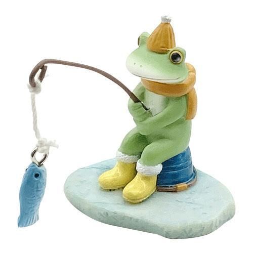【在庫あり★即納可能】コポー 氷上で魚釣り Copeau★風水★金運【新品】【蛙/カエル/かえる】【置物】【キャラクターグッズ★雑貨】