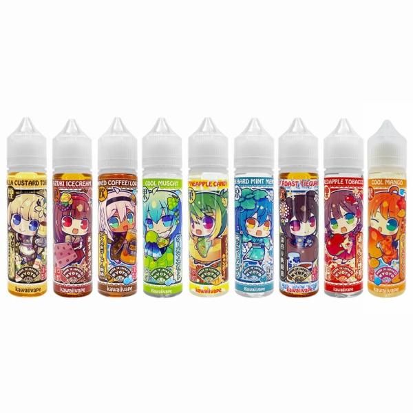 赤字上等★激安セール【在庫あり★即納可能】Kawaii Vape クールマスカット/極ミントメンソ/赤りんご煙草/VCT/アイス缶コーヒー(微糖)/あずきアイス/ピーチ紅茶/ミックスベリー