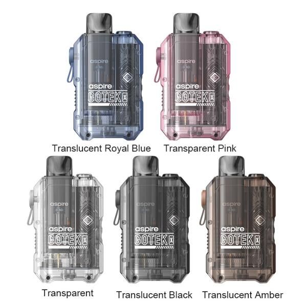 【お取り寄せ★納期 最長 約2週間】Aspire GoTek X Pod System Kit 650mAh 4.5ml★アスパイア ゴーテック エックス ポッドシステムキット