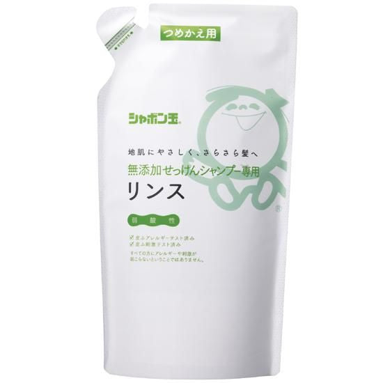 【お取り寄せ★納期 最長 約2週間】シャボン玉 無添加 せっけんシャンプー専用リンス 詰替 420ml