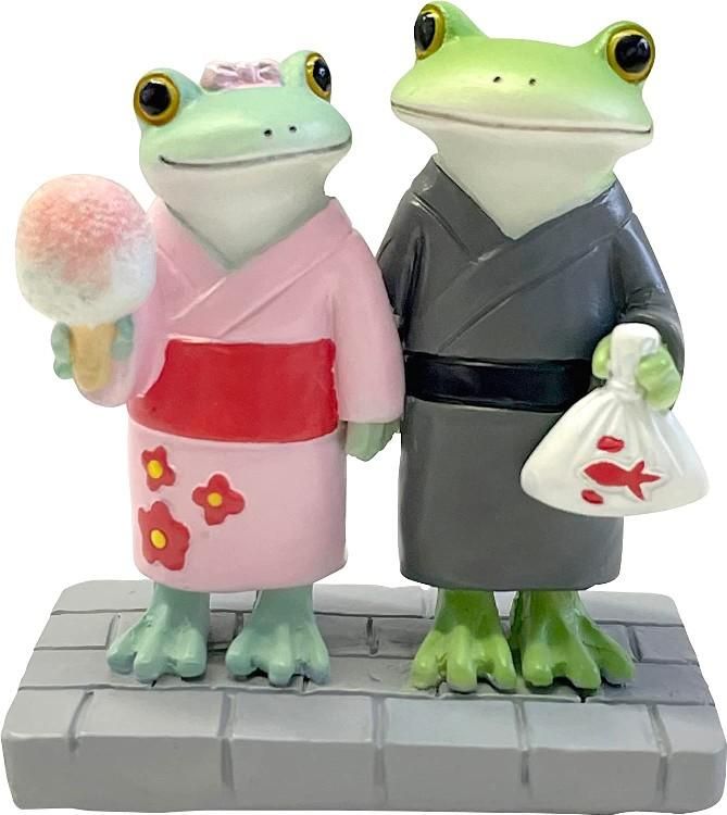 【在庫あり★即納可能】コポー 夏まつりカップル Copeau★風水★金運【新品】【蛙/カエル/かえる】【置物】【キャラクターグッズ★雑貨】