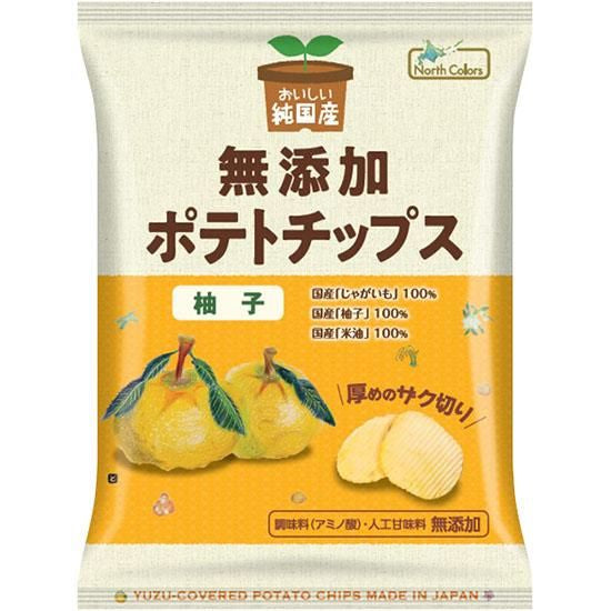 【お取り寄せ★納期 最長 約2週間】ムソー ノースカラーズ 純国産 ポテトチップス 柚子 53g
