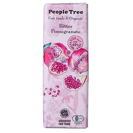 【お取り寄せ★納期 最長 約2週間】フェアトレードカンパニー PeopleTree オーガニックチョコレート ビターザクロ 50g