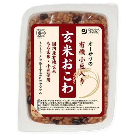 【お取り寄せ★納期 最長 約2週間】オーサワの有機小豆入り玄米おこわ 160g