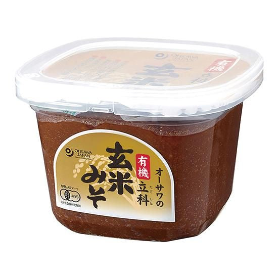 【お取り寄せ★納期 最長 約2週間】オーサワの有機立科玄米みそ（カップ）750g