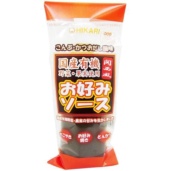 【お取り寄せ★納期 最長 約2週間】ヒカリ 関西風 お好みソース（国産有機野菜・果実使用） 300g