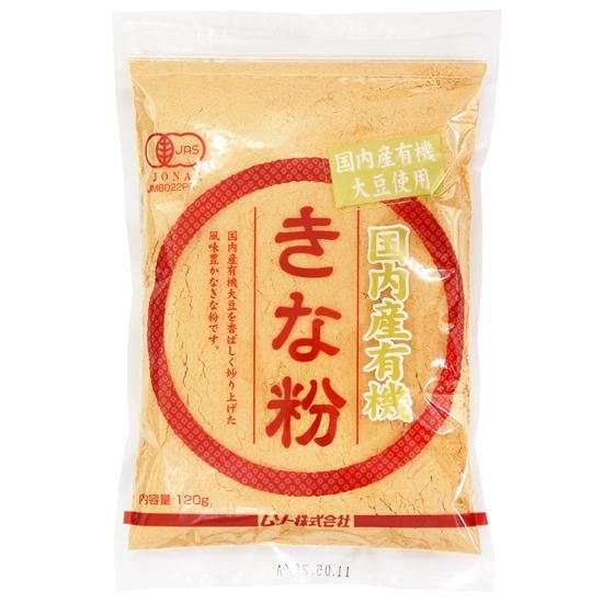 【お取り寄せ★納期 最長 約2週間】ムソー 国内産有機きな粉 120g