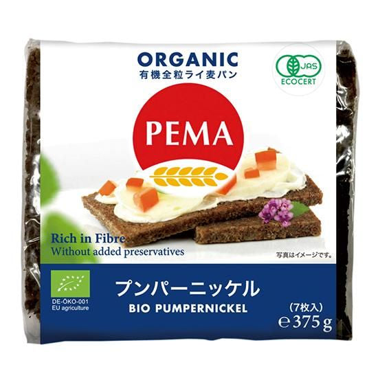 【お取り寄せ★納期 最長 約2週間】ミトク ペーマ 有機全粒ライ麦パン プンパーニッケル375g（6枚入）