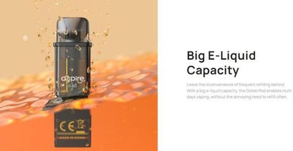 【在庫あり★即納可能】Aspire GoTek 交換用 空PODカートリッジ 2個入り 0.6Ω/0.8Ω★メッシュコイル内蔵 4.5ml大容量 GoTek X/S/X2/X3/nano/Pro対応