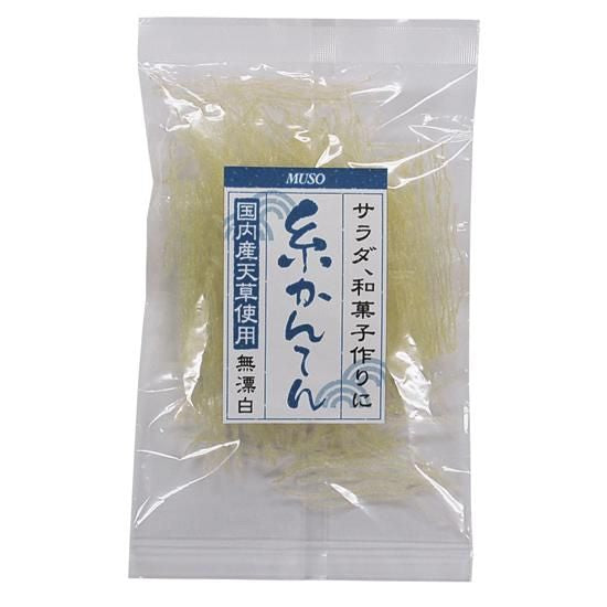 【お取り寄せ★納期 最長 約2週間】ムソー 国内産 無漂白 糸かんてん 16g