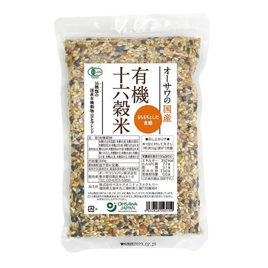 【お取り寄せ★納期 最長 約2週間】オーサワの国産有機十六穀米 300g