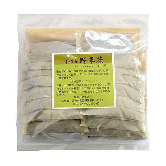 【お取り寄せ★納期 最長 約2週間】三快堂 手作り野草茶 6g×30