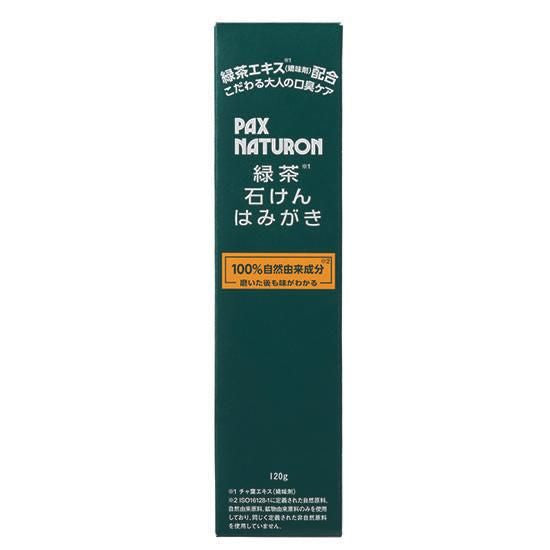 【お取り寄せ★納期 最長 約2週間】太陽油脂 パックスナチュロン 緑茶石けんはみがき 120g