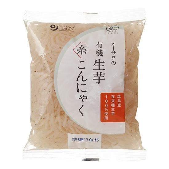 【お取り寄せ★納期 最長 約2週間】オーサワの有機 生芋 糸こんにゃく 180g