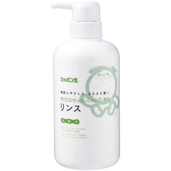 【お取り寄せ★納期 最長 約2週間】シャボン玉 無添加せっけんシャンプー専用リンス ボトル 520ml
