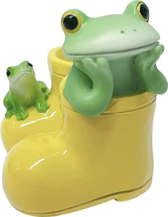 【在庫あり★即納可能】コポー 黄色の長靴とカエル Copeau★風水★金運【新品】【蛙/カエル/かえる】【置物】【キャラクターグッズ★雑貨】