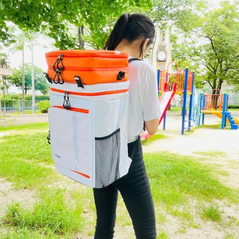 【メーカー直送】防災リュック 2人用 【ワンソート】 単品(中身なし)★持ち出しリュック 防災袋 防災リュックサック 多機能リュック 避難リュック 持ち出し袋 災害用リュック セパレート式