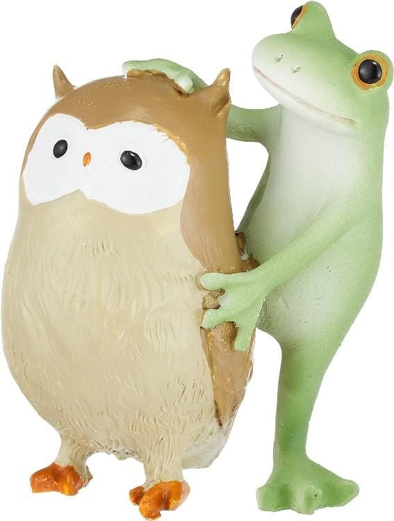 【在庫あり★即納可能】コポー カエルとフクロウ Copeau★風水★金運【新品】【蛙/カエル/かえる】【置物】【キャラクターグッズ★雑貨】