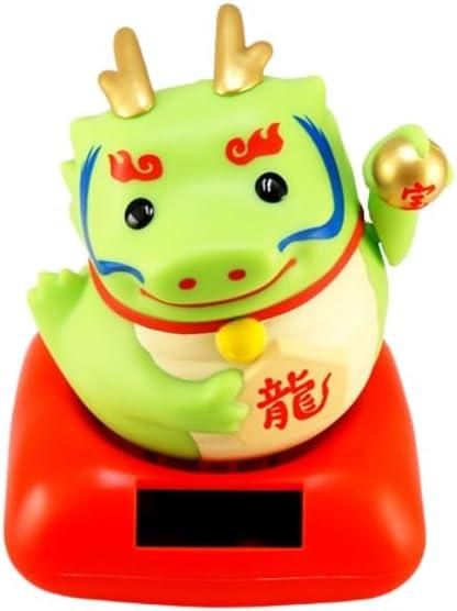 【在庫あり★即納可能】ソーラー幸せ招き辰緑(2024年干支)【新品★未使用品】