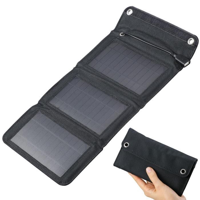 【お取り寄せ★納期 最長 約2週間】折りたたみ式 ポータブル ソーラー充電器 5W★折りたたんでコンパクトに携帯できる★避難時 被災時にも便利