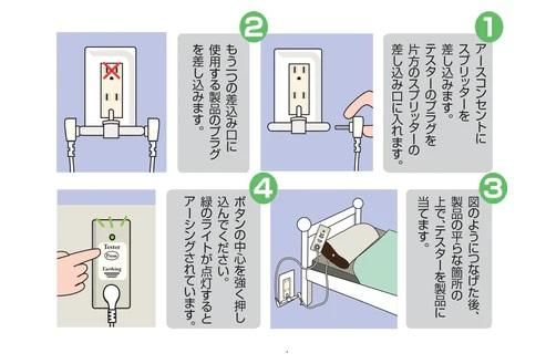 【メーカー直送】アーシング接続確認用 導通テスター★アーシング測定器 アーシングが出来ているかの確認に