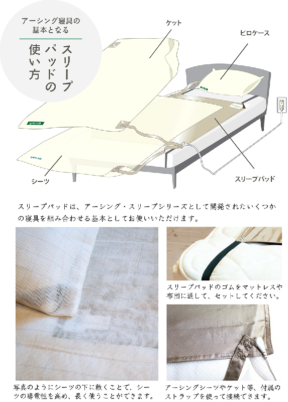 【メーカー直送】アーシング スリープパッド 銀生地仕様★眠りながらアーシング！
