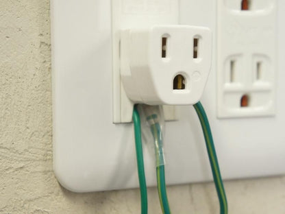 【在庫あり★即納可能】電源アダプター★アース端子を変換 蓋付型→三口型