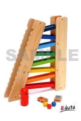 【在庫あり★即納可能】木のおもちゃ(木製 知育玩具)3種類の転がし遊びが人気！ 3wayスライダー