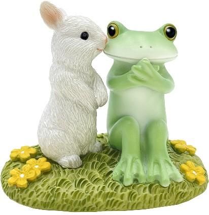 【在庫あり★即納可能】コポー シロウサギのキス Copeau★風水★金運【新品】【蛙/カエル/かえる】【置物】【キャラクターグッズ★雑貨】