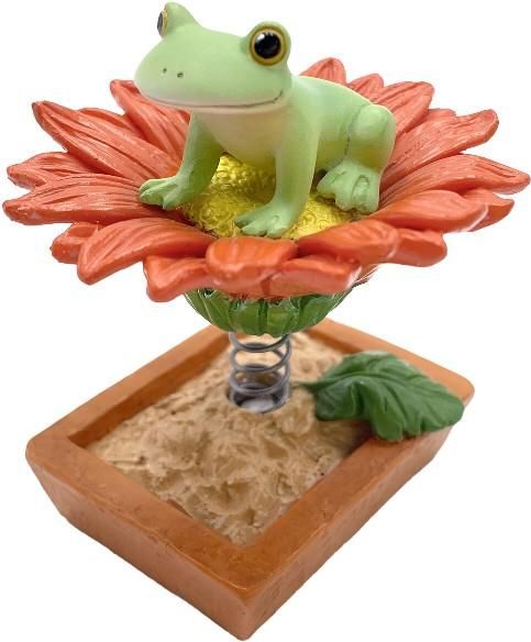 【在庫あり★即納可能】コポー ゆらゆら ガーベラの上で Copeau★風水★金運【新品】【蛙/カエル/かえる】【置物】【キャラクターグッズ★雑貨】