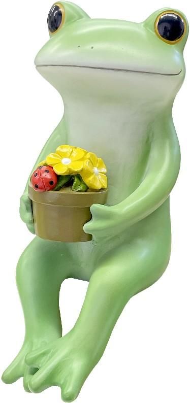 【在庫あり★即納可能】コポー ガーデン きれいに咲いた Copeau★風水★金運【新品】【蛙/カエル/かえる】【置物】【キャラクターグッズ★雑貨】