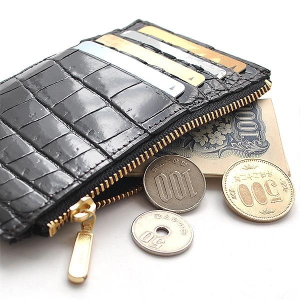 【メーカー直送】クロコダイル 長財布★高級感溢れる クロコダイルレザー革 日本製 超スリムタイプ 大流行 コンパクトウォレット 金運アップ