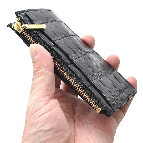 【メーカー直送】クロコダイル 長財布★高級感溢れる クロコダイルレザー革 日本製 超スリムタイプ 大流行 コンパクトウォレット 金運アップ