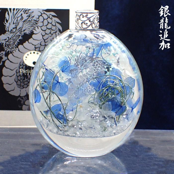 【お取り寄せ★納期 最長 約2週間】ハーバリウム Picturerium 龍と鳳凰★瑞獣 風水 置物 ガラス 開運 仕事運 出世 財運 金運 恋愛