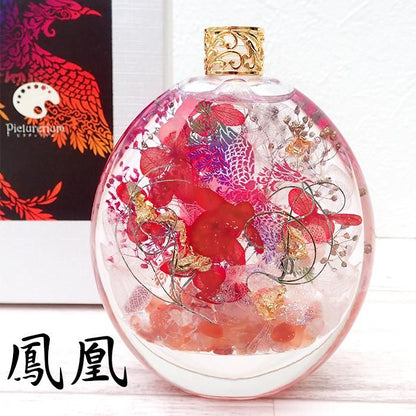 【お取り寄せ★納期 最長 約2週間】ハーバリウム Picturerium 龍と鳳凰★瑞獣 風水 置物 ガラス 開運 仕事運 出世 財運 金運 恋愛