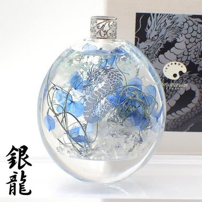 【お取り寄せ★納期 最長 約2週間】ハーバリウム Picturerium 龍と鳳凰★瑞獣 風水 置物 ガラス 開運 仕事運 出世 財運 金運 恋愛