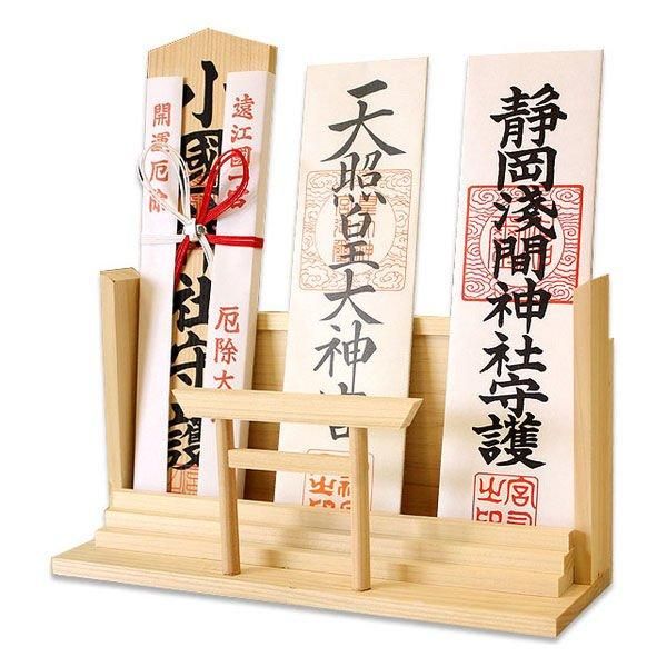 【お取り寄せ★納期 最長 約2週間】鳥居付お神札飾り 大★神具 神事用品 推し神棚 推し活 コレクションラック ディスプレイ 飾り棚 収納 オタ活