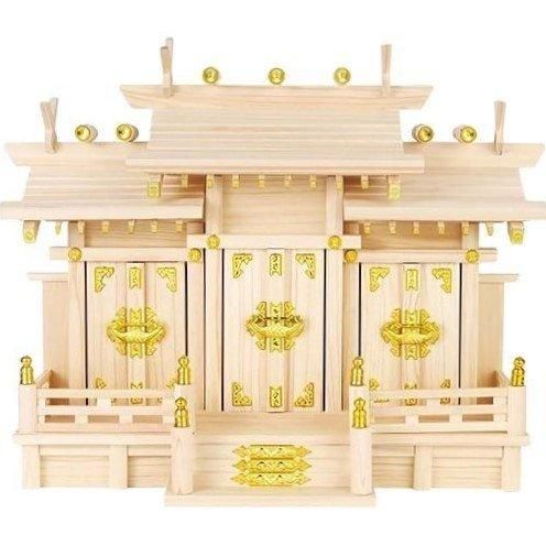 【在庫あり★即納可能】屋根違い三社 明津 小サイズ★神具 神事用品 推し神棚 推し活 コレクションラック ディスプレイ 飾り棚 収納 オタ活