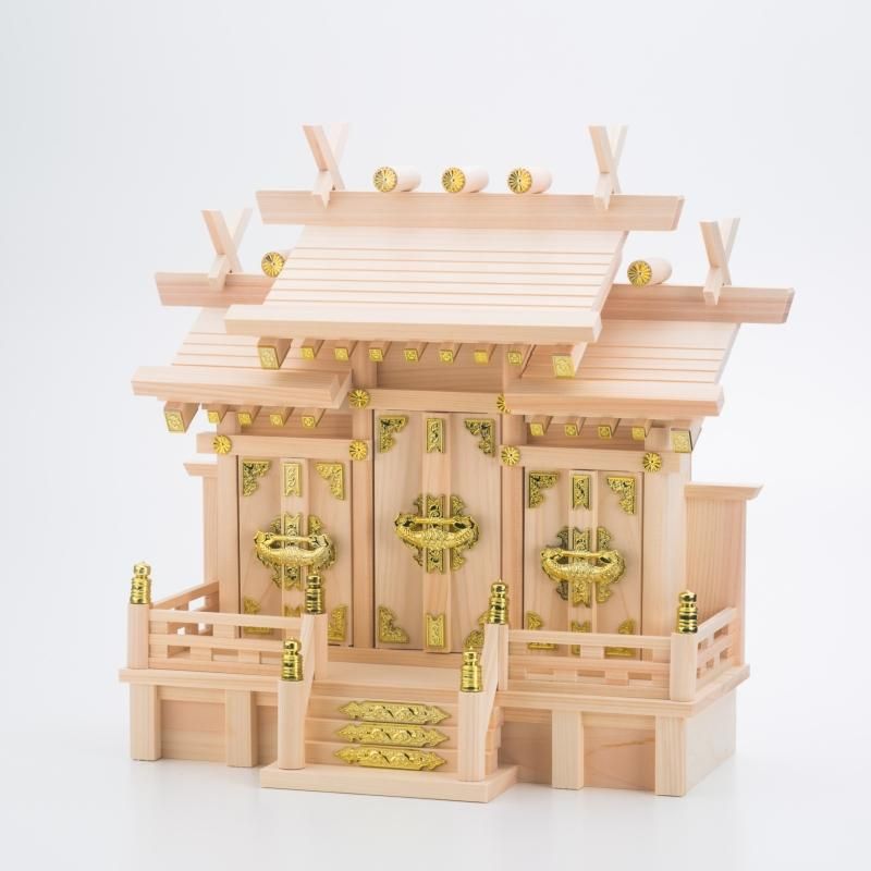 【お取り寄せ★納期 最長 約2週間】屋根違い三社 特小 神具 神事用品★神具 神事用品 推し神棚 推し活 コレクションラック ディスプレイ 飾り棚 収納 オタ活