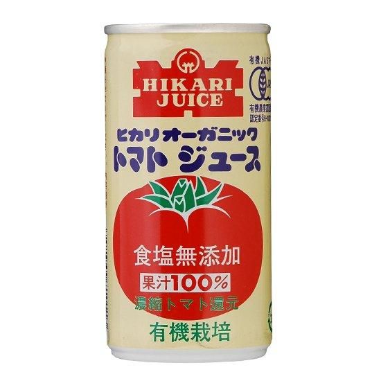【お取り寄せ★納期 最長 約2週間】ヒカリ オーガニック トマトジュース 食塩無添加 190g